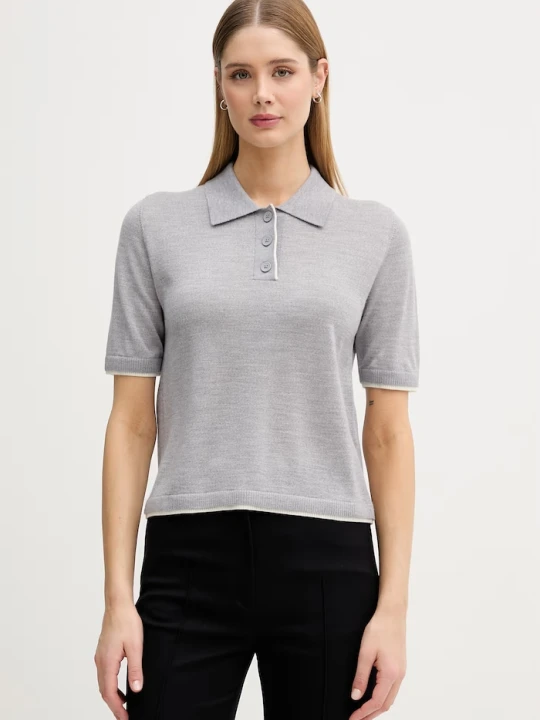 Zdjęcie produktu United Colors of Benetton polo damskie wełniane szary