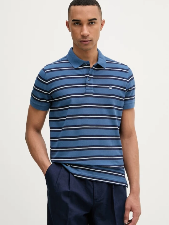 Zdjęcie produktu United Colors of Benetton polo męskie bawełniane