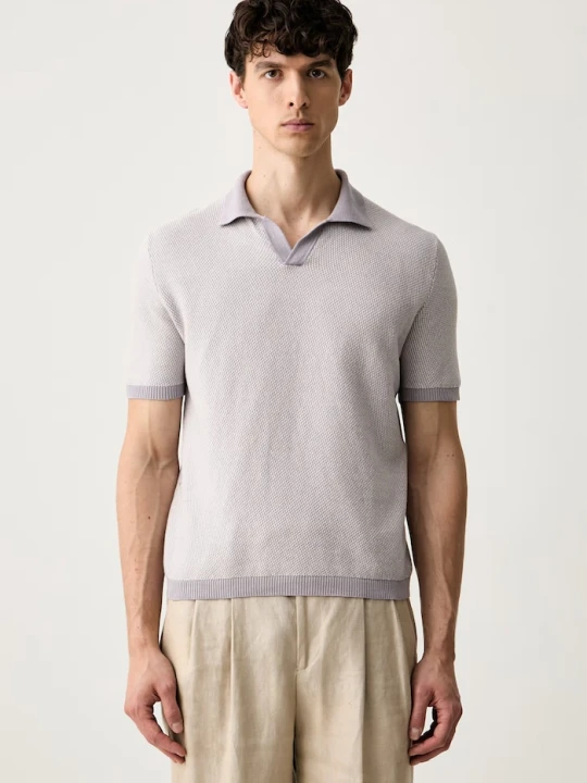 Zdjęcie produktu United Colors of Benetton polo męskie bawełniane fioletowy