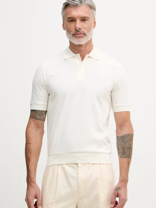 Zdjęcie produktu United Colors of Benetton polo męskie bawełniane z elastanem