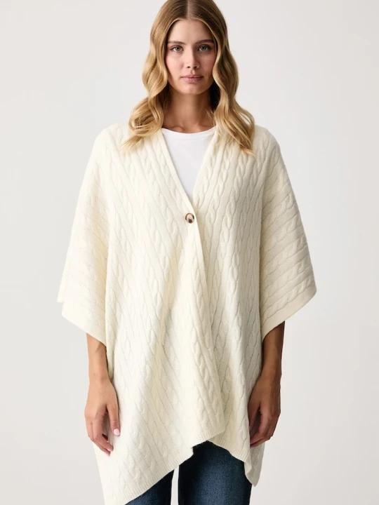 Zdjęcie produktu United Colors of Benetton poncho damskie z wełną