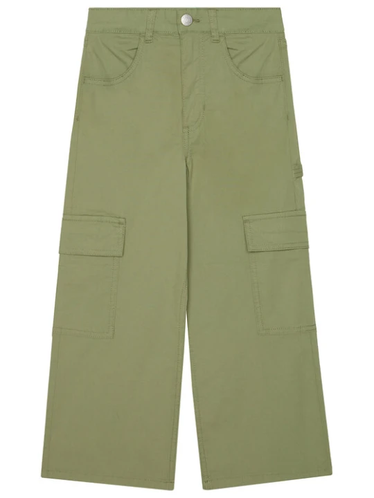 Zdjęcie produktu United Colors Of Benetton Spodnie materiałowe 4L2VCE040 Zielony Wide Leg