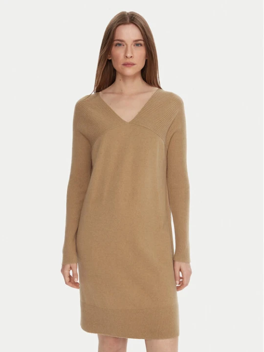 Zdjęcie produktu United Colors Of Benetton Sukienka dzianinowa 1044DV02C Beżowy Relaxed Fit