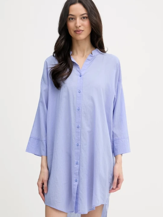 Zdjęcie produktu United Colors of Benetton sukienka koszulowa bawełniana niebieski