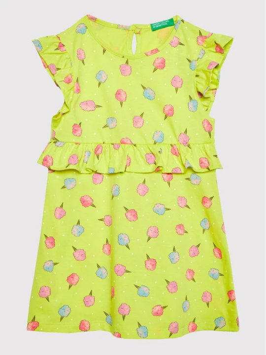 Zdjęcie produktu United Colors Of Benetton Sukienka letnia 3HD3GV005 Żółty Regular Fit