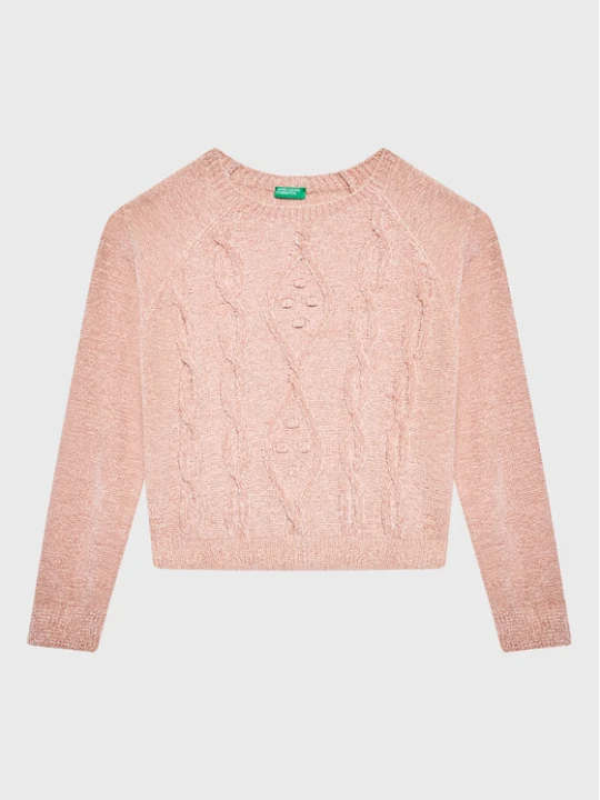 Zdjęcie produktu United Colors Of Benetton Sweter 1027C101P Różowy Regular Fit
