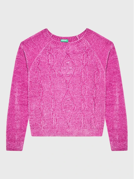 Zdjęcie produktu United Colors Of Benetton Sweter 1027C101P Różowy Regular Fit