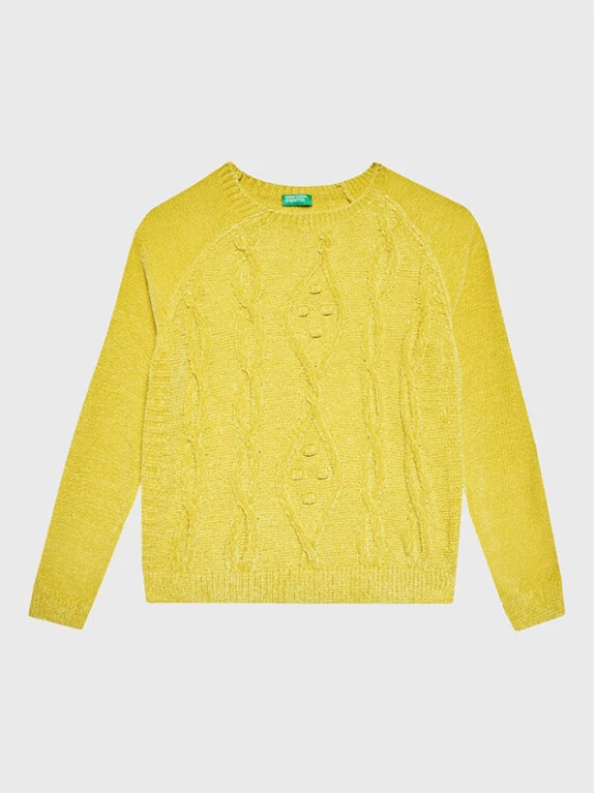 Zdjęcie produktu United Colors Of Benetton Sweter 1027C101P Żółty Regular Fit