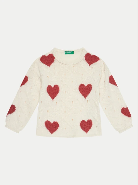 Zdjęcie produktu United Colors Of Benetton Sweter 1076H102A Biały Regular Fit