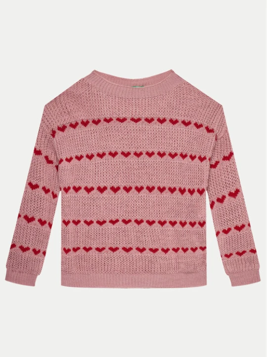 Zdjęcie produktu United Colors Of Benetton Sweter 1076Q106V Różowy Regular Fit