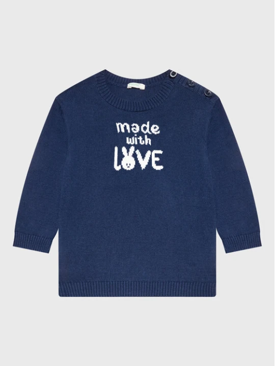 Zdjęcie produktu United Colors Of Benetton Sweter 112CB1009 Granatowy Regular Fit