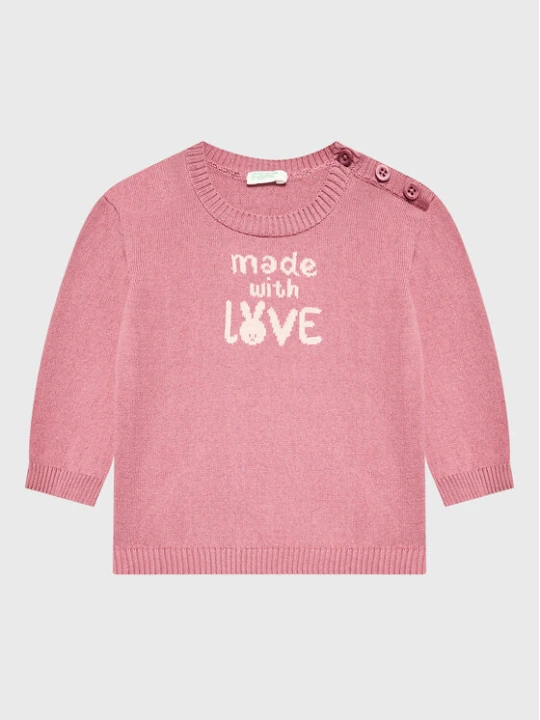 Zdjęcie produktu United Colors Of Benetton Sweter 112CB1009 Różowy Regular Fit