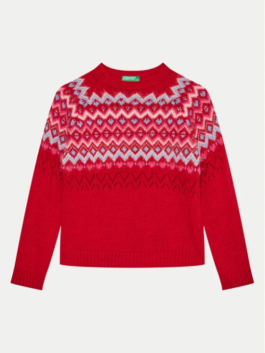 Zdjęcie produktu United Colors Of Benetton Sweter 1176Q107K Czerwony Regular Fit