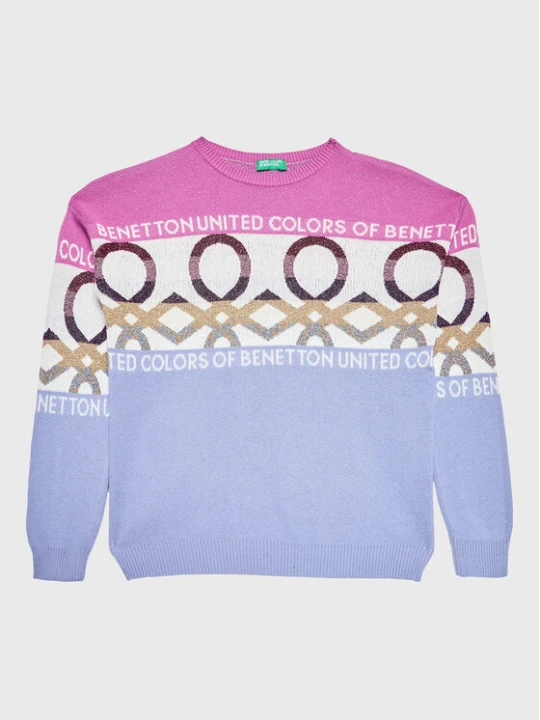 Zdjęcie produktu United Colors Of Benetton Sweter 1194Q101X Fioletowy Regular Fit