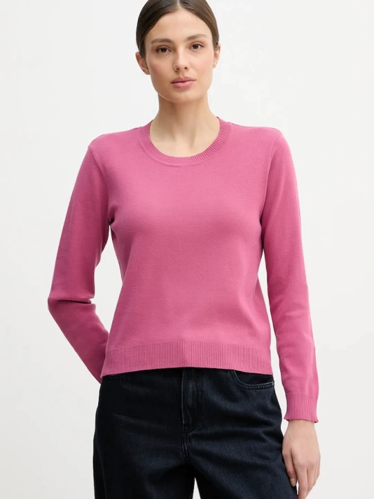 Zdjęcie produktu United Colors of Benetton sweter damski bawełniany różowy
