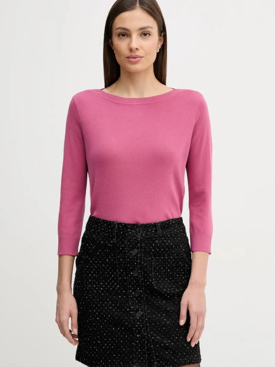 Zdjęcie produktu United Colors of Benetton sweter damski bawełniany różowy