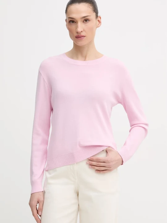 Zdjęcie produktu United Colors of Benetton sweter damski bawełniany różowy