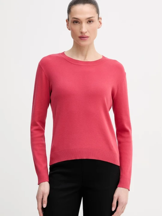 Zdjęcie produktu United Colors of Benetton sweter damski bawełniany czerwony