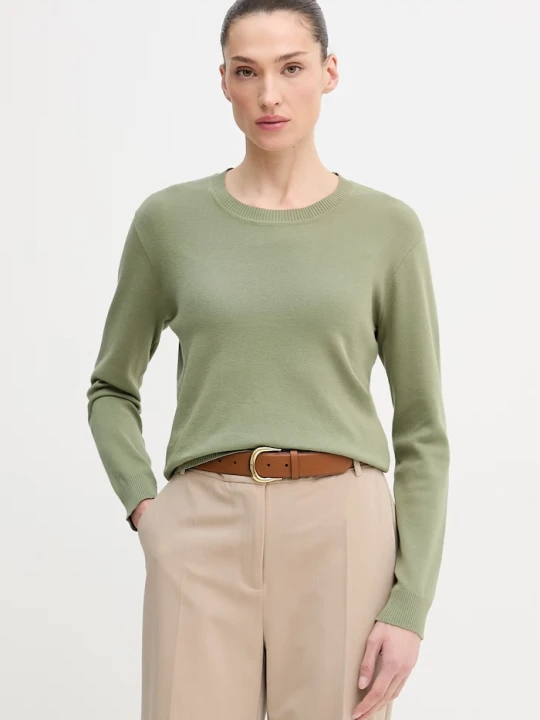 Zdjęcie produktu United Colors of Benetton sweter damski bawełniany zielony