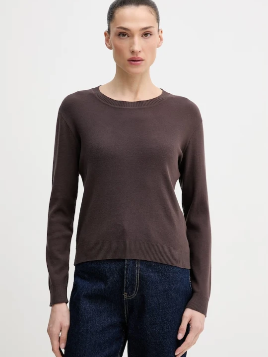 Zdjęcie produktu United Colors of Benetton sweter damski bawełniany brązowy