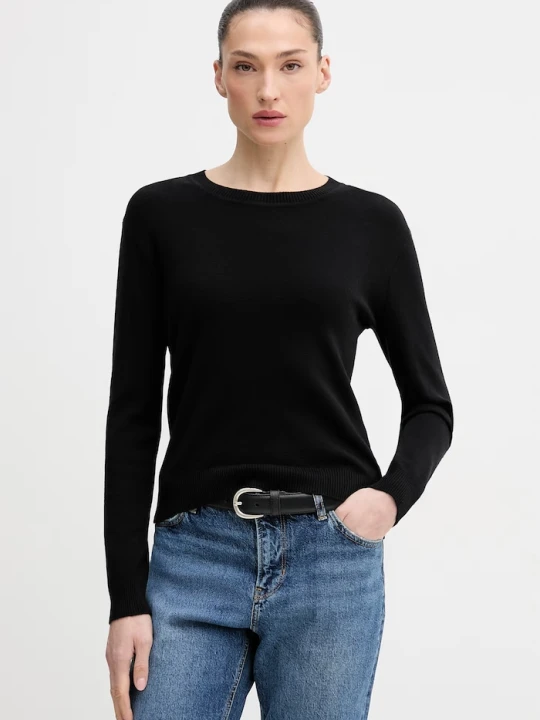 Zdjęcie produktu United Colors of Benetton sweter damski bawełniany czarny