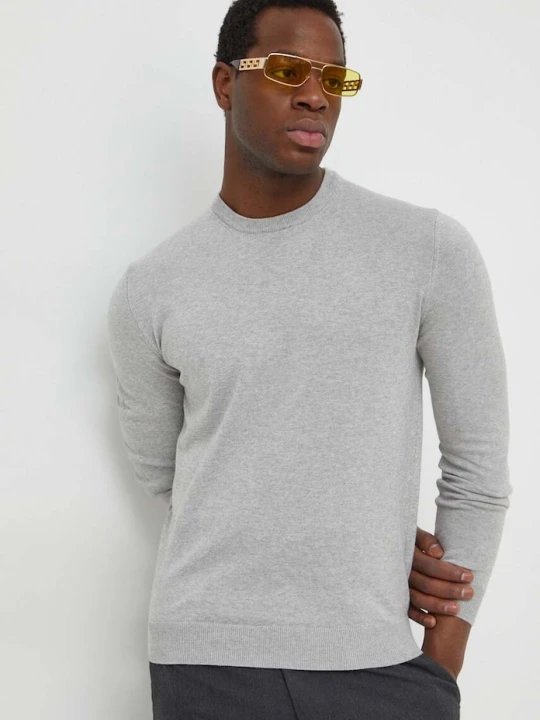 Zdjęcie produktu United Colors of Benetton sweter męski bawełniany szary