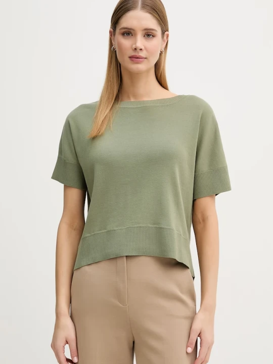 Zdjęcie produktu United Colors of Benetton sweter damski bawełniany zielony
