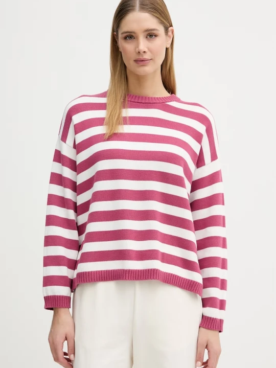 Zdjęcie produktu United Colors of Benetton sweter damski bawełniany różowy