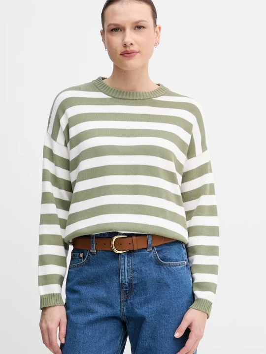 Zdjęcie produktu United Colors of Benetton sweter damski bawełniany zielony