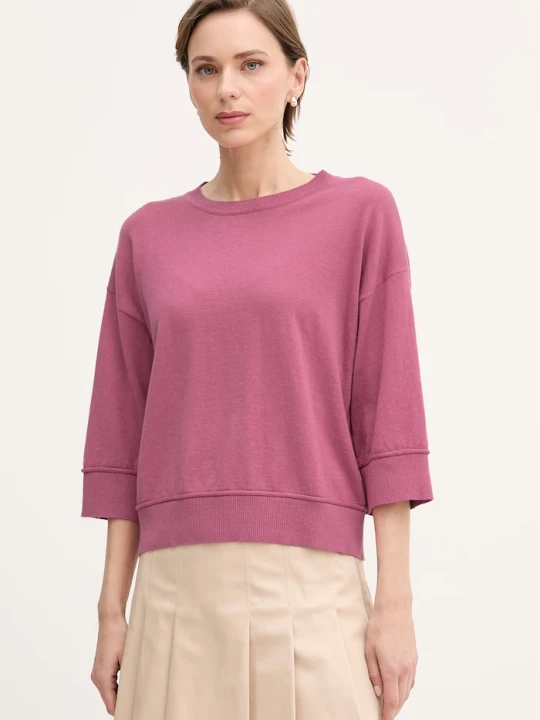 Zdjęcie produktu United Colors of Benetton sweter damski z wełną różowy