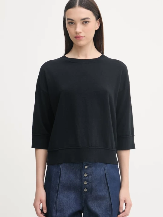 Zdjęcie produktu United Colors of Benetton sweter damski z wełną czarny