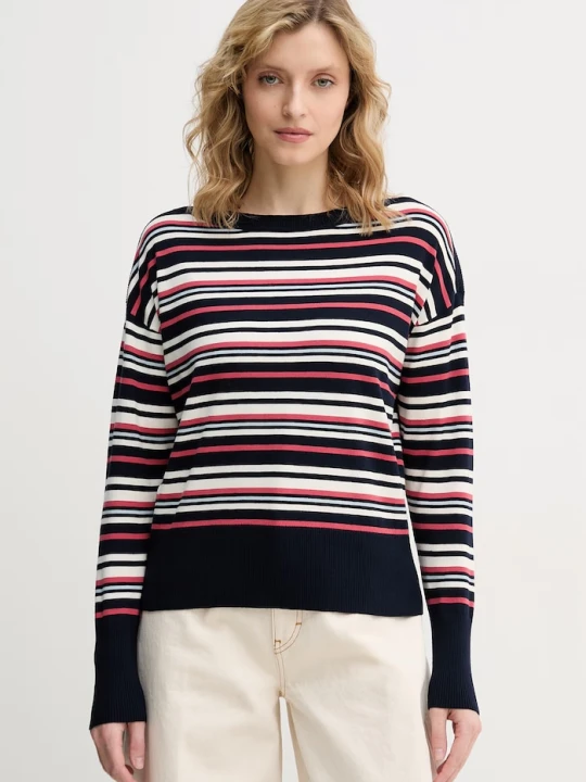 Zdjęcie produktu United Colors of Benetton sweter damski z wiskozą granatowy