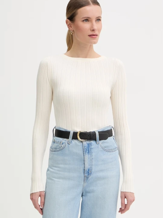 Zdjęcie produktu United Colors of Benetton sweter damski z wiskozą beżowy