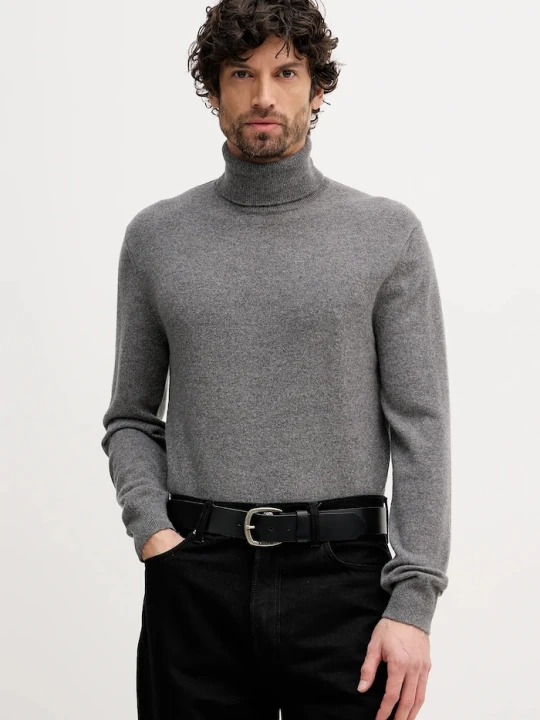 Zdjęcie produktu United Colors of Benetton sweter kaszmirowy szary