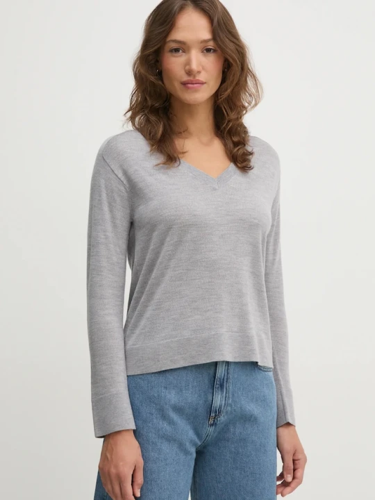 Zdjęcie produktu United Colors of Benetton sweter wełniany szary