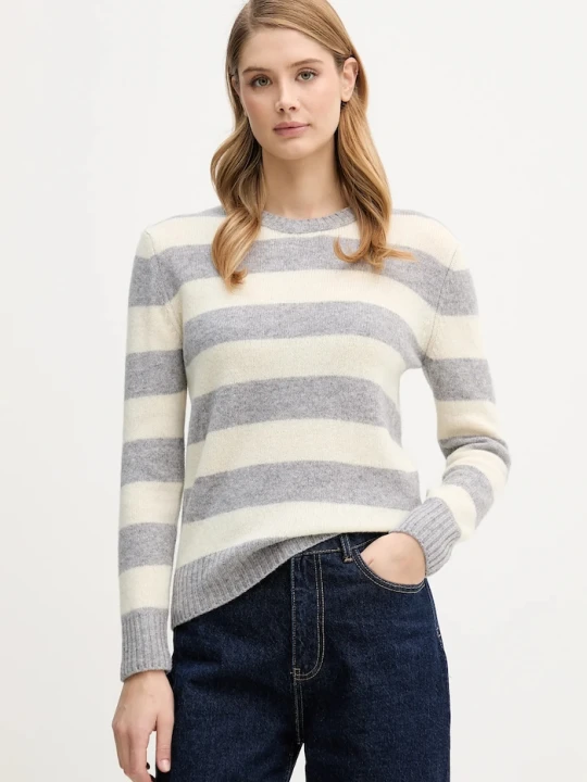 Zdjęcie produktu United Colors of Benetton sweter wełniany szary