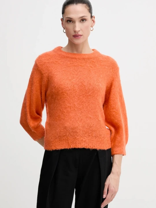 Zdjęcie produktu United Colors of Benetton sweter z dodatkiem moheru pomarańczowy