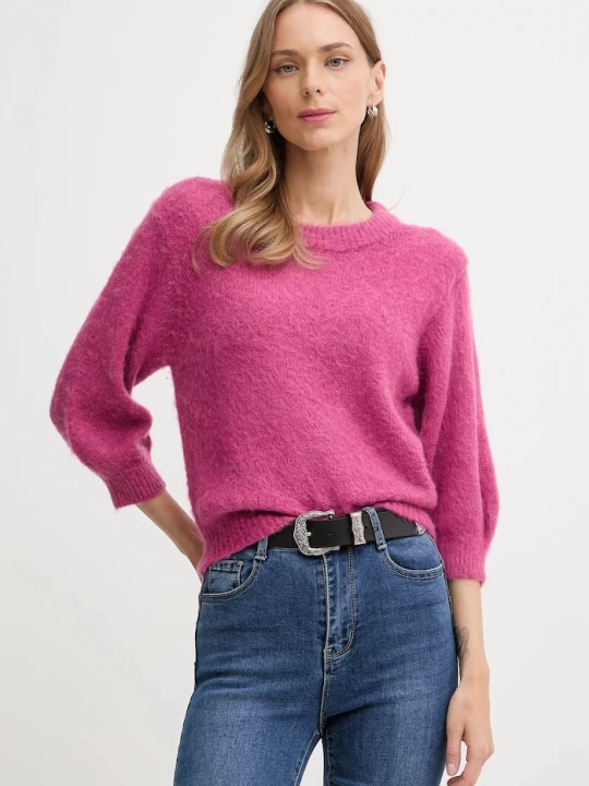 Zdjęcie produktu United Colors of Benetton sweter z dodatkiem moheru różowy