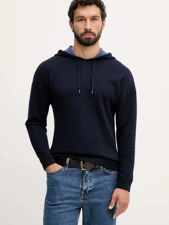 Zdjęcie produktu United Colors of Benetton sweter z dodatkiem wełny granatowy