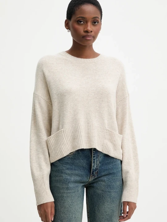 Zdjęcie produktu United Colors of Benetton sweter z dodatkiem wełny beżowy