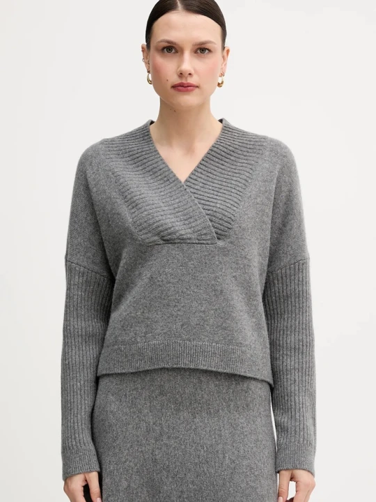Zdjęcie produktu United Colors of Benetton sweter z dodatkiem wełny szary