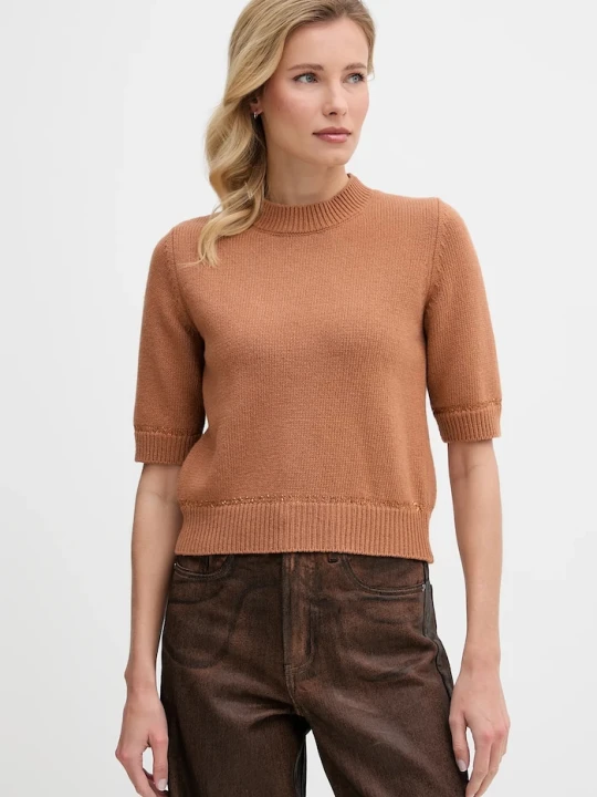 Zdjęcie produktu United Colors of Benetton sweter z dodatkiem wełny brązowy