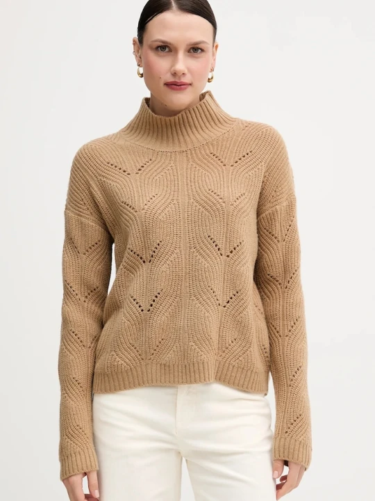 Zdjęcie produktu United Colors of Benetton sweter z dodatkiem wełny beżowy