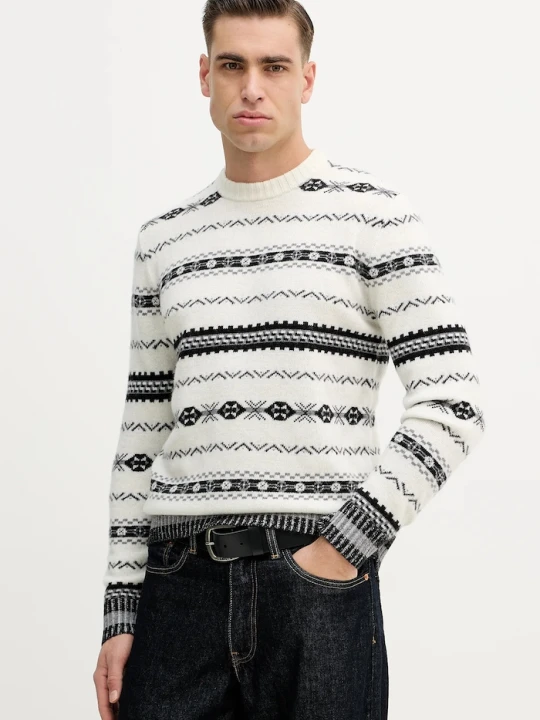 Zdjęcie produktu United Colors of Benetton sweter z dodatkiem wełny beżowy