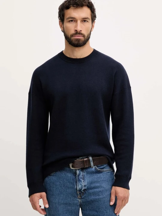 Zdjęcie produktu United Colors of Benetton sweter z dodatkiem wełny granatowy