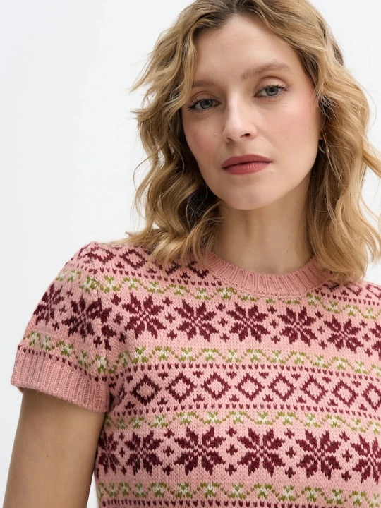 Zdjęcie produktu United Colors of Benetton sweter z dodatkiem wełny x Stranger Things różowy