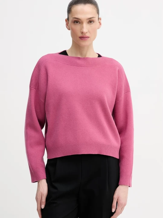 Zdjęcie produktu United Colors of Benetton sweter z domieszką wełny różowy