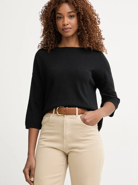 Zdjęcie produktu United Colors of Benetton sweter z krótkim rękawem damski z lnu