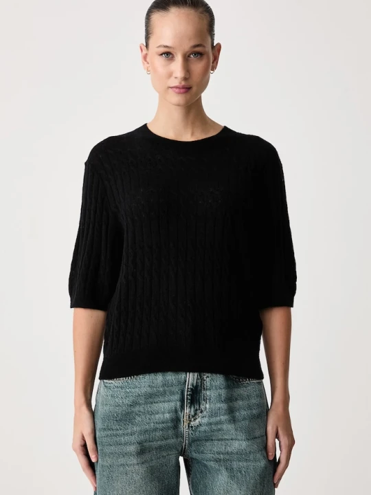 Zdjęcie produktu United Colors of Benetton sweter z krótkim rękawem damski z wełną