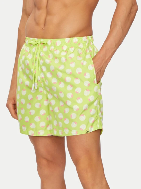Zdjęcie produktu United Colors Of Benetton Szorty kąpielowe 54MX6X00R Zielony Regular Fit